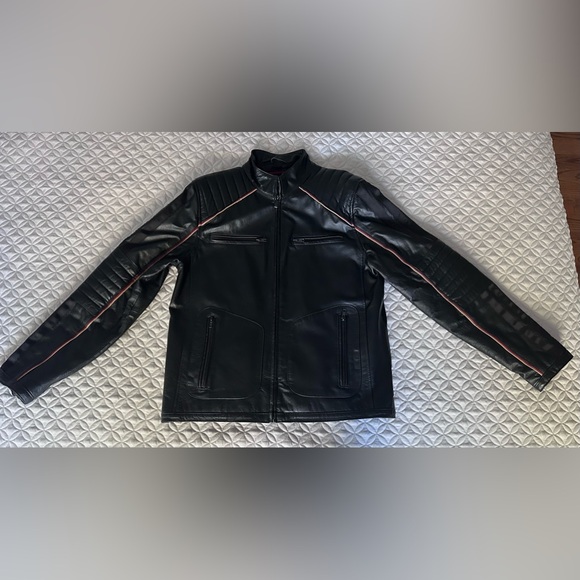 Genuine Leather Men’s Biker Jacket - Picture 3 of 8